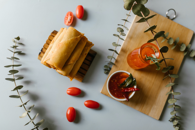 Spring Rolls Definition from Top View