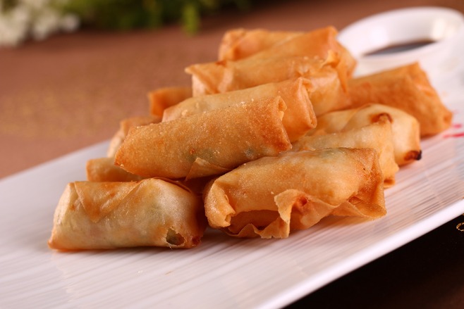 Spring Rolls With Other Food